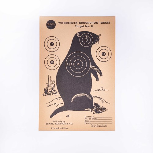 1950'S American Woodchuck Groundhog Shooting Target