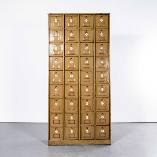 1920'S Original French Industrial Metal Cabinet - Thirty Six Klappets