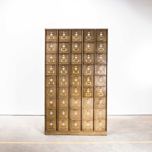 1920'S Original French Industrial Metal Cabinet - Forty Five Klappets