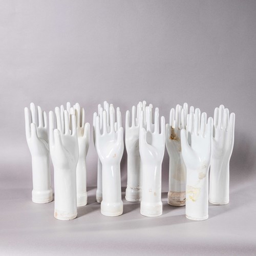1950'S Original Ceramic Rubber Glove Moulds