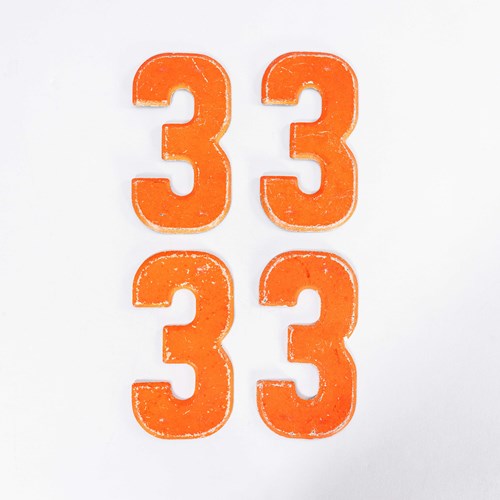 1950'S Small American Vintage Gas Station Enamel Marquee Number - 3