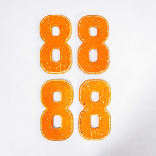 1950'S Small American Vintage Gas Station Enamel Marquee Number - 8