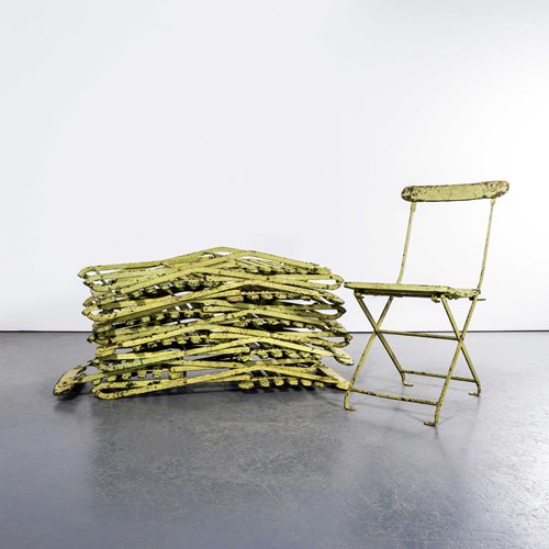 1950’S Original English Pavilion Faded Green Folding Chairs