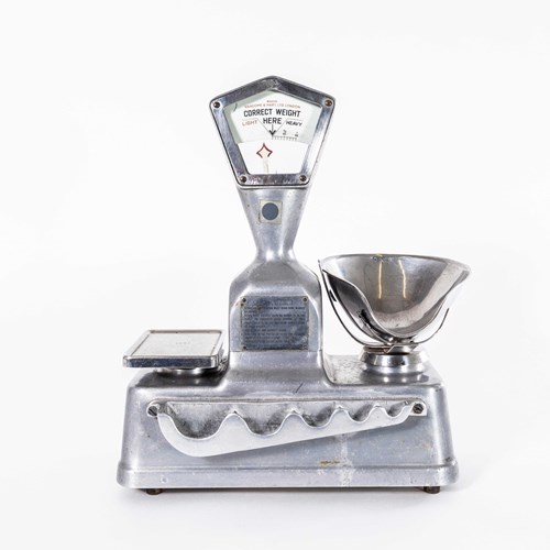 1950'S Large Original Shop Cast Weighing Scales