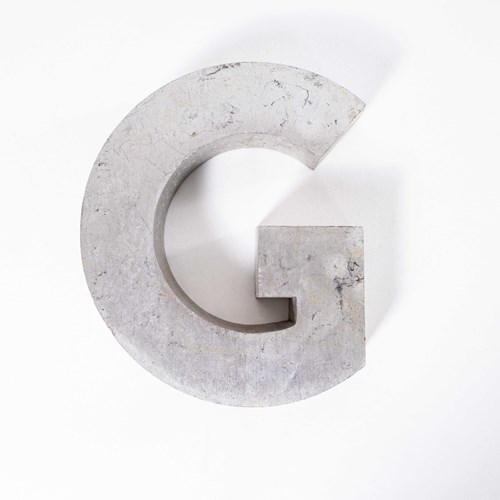 1950'S Small Cast Aluminium Sign Letter - G