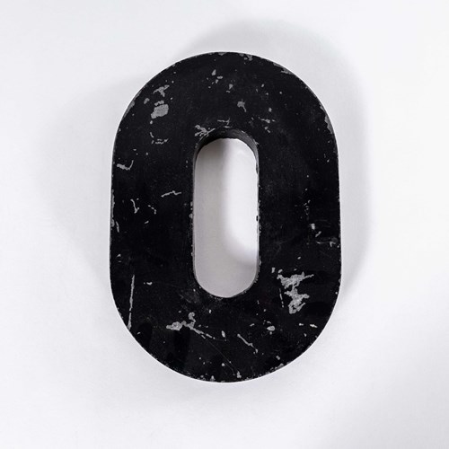 1950'S French Zinc Letters - Letter Black O