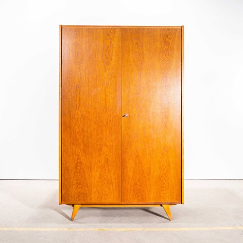1960’S Large Mid-Century Cabinet – Book Matched Oak