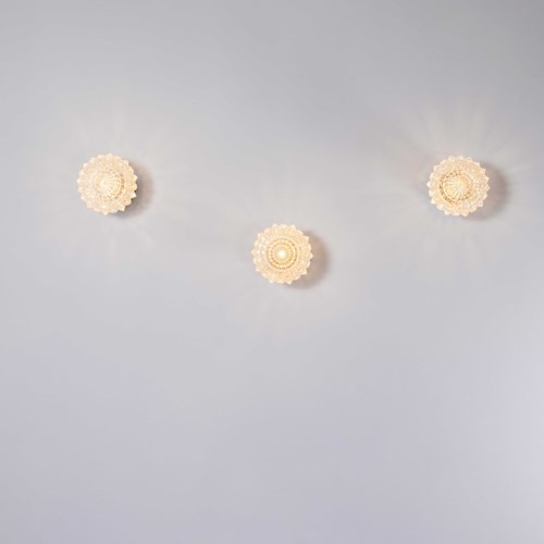 1950’S New Old Stock Opaque Pineapple Globe Ceiling Or Wall Lamp