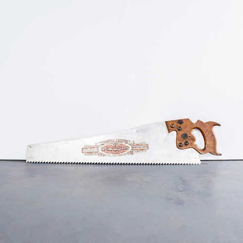 1940'S Advertising Oversize Spear & Jackson Wood Saw 140Cm