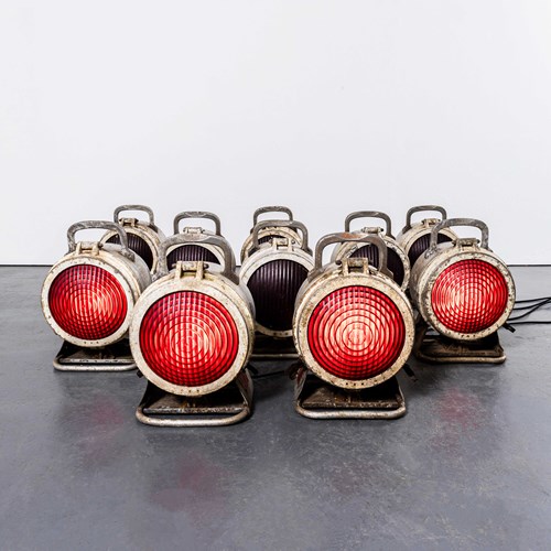 1950'S Original French Train Engineers Warning Lamps