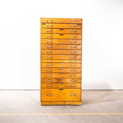 1950'S Tall Multidrawer Engineers Cabinet - Fifteen Drawer