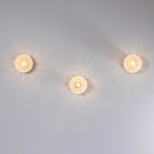 1950’S New Old Stock Opaque Tile Globe Ceiling Or Wall Lamp