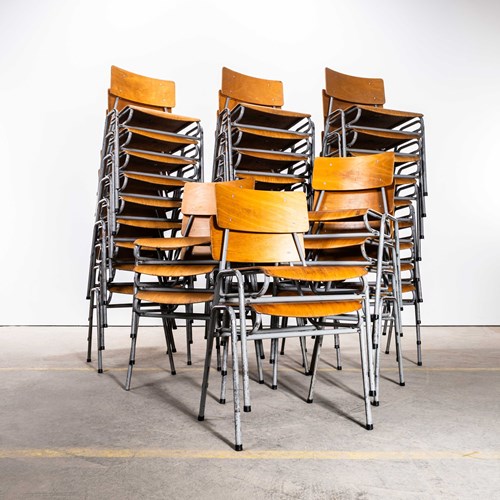 1950'S Remploy English Stacking Dining Chairs
