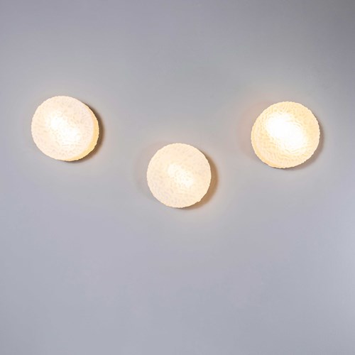 1950'S New Old Stock Czech Opaline Organic Wall - Ceiling Lamp