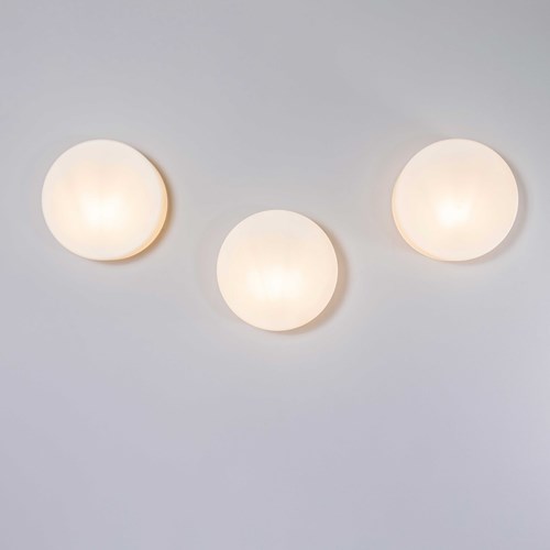 1950'S New Old Stock Czech Opaline Tapered Cake Tin Wall - Ceiling Lamp