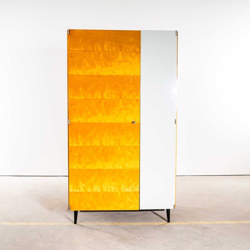 1960'S Mid Century White Door Open Wardrobe - UP Zavody
