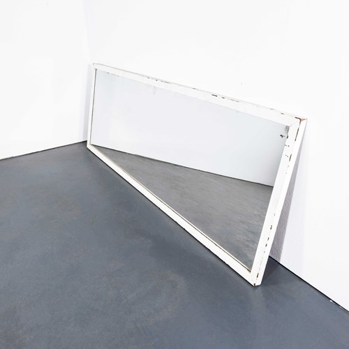 1920'S Large Rectangular Pine Panel Back Mirror