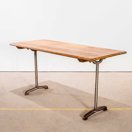 1930’S Original French Cast Base Café Dining Table