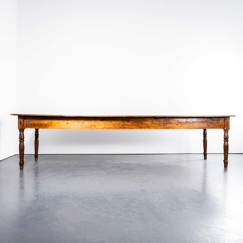 1940'S Very Large French Rectangular Farmhouse Dining Table