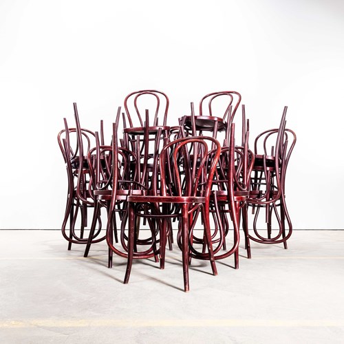 1980'S Classic Dark Mahogany Hoop Back Bentwood Dining Chairs