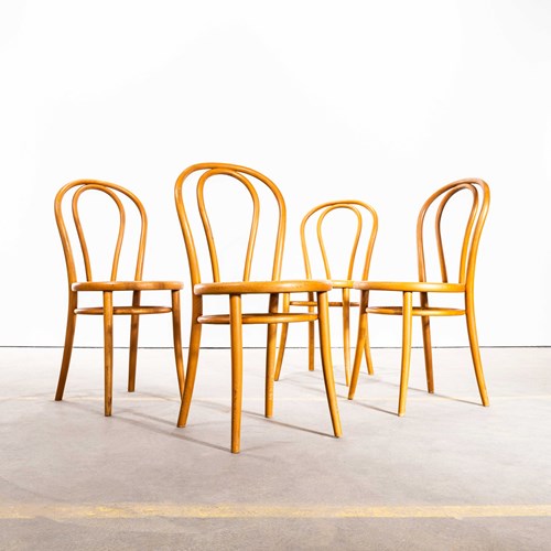  1960'S Original Blonde Hoopbacks With Cane Seat - Set Of Four