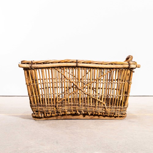 1940'S Vintage French Work Basket On Sled