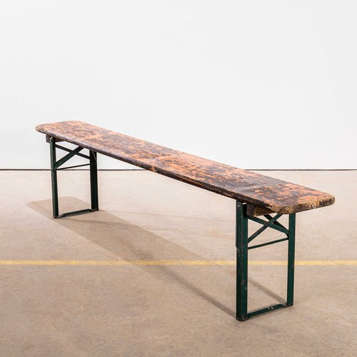 1950'S Large Ex Army French Folding Bench