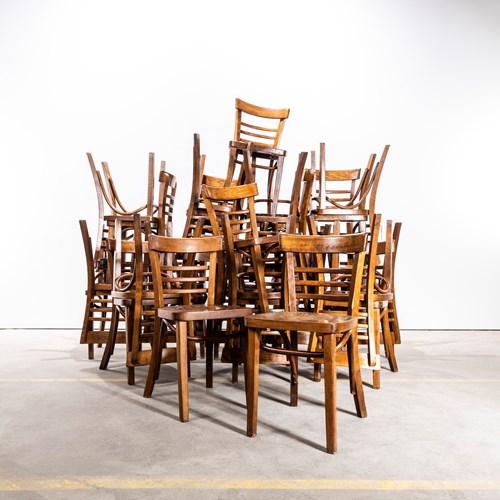 1960'S Ladderback Mid Oak Bentwood Dining Chairs