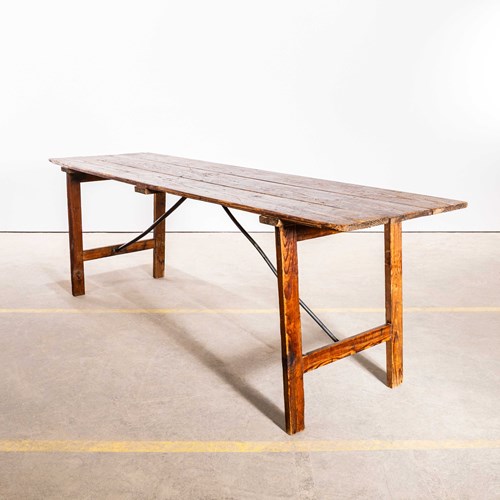 1920'S French Chapel Trestle Dining Table