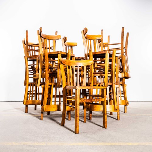 1950'S Warm Blonde Luterma Farmhouse Dining Chairs