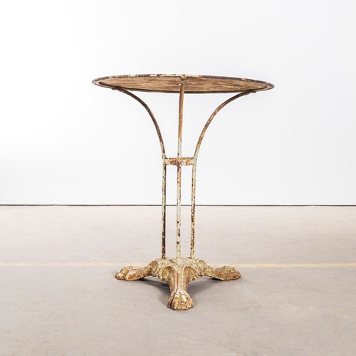 1950’S French Metal Tripod Base Outdoor Small Gueridon Table
