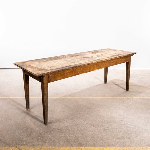 1950'S French Scrubbed Top Preparation Dining Table
