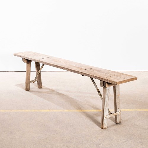  1950'S French Brewers Trestle Bench