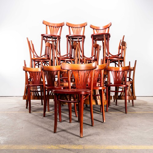1970’S Honey Red Fan Back Dining Chairs