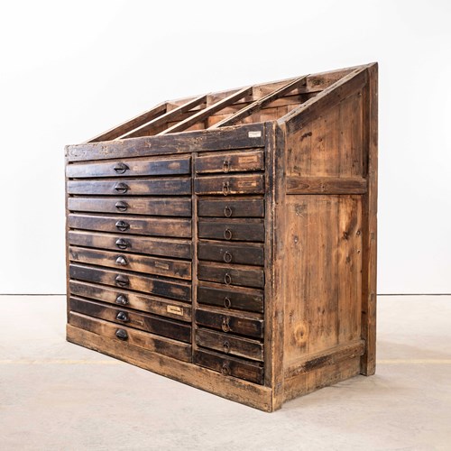 1920'S Original Printers Letterpress Typography Cabinet