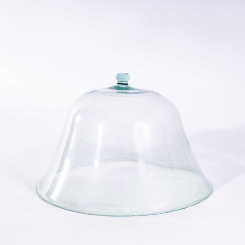 19Th Century French Mouth Blown Glass Cloche (5280)