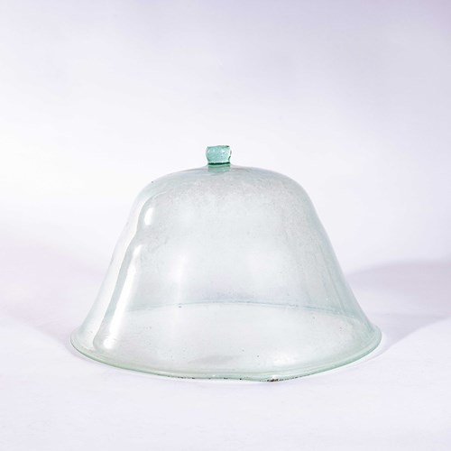 19Th Century French Mouth Blown Glass Cloche (5281)