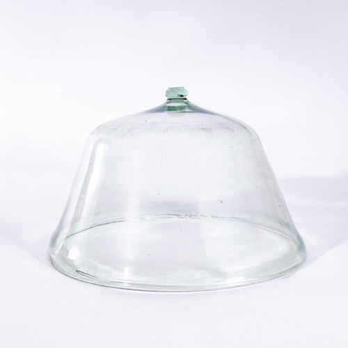 19Th Century French Mouth Blown Glass Cloche (5283)