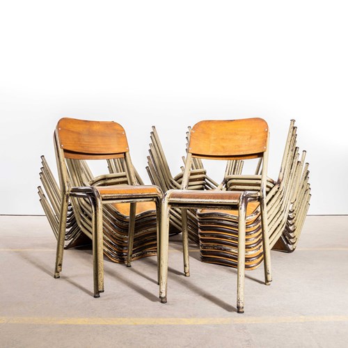 1960’S Original French Mullca Dining Chairs – Khaki