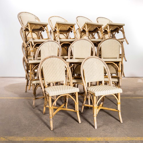 1960’S French Rattan Bistro Dining Chairs