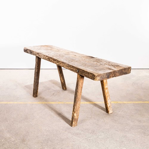 1950'S Original Hungarian Butchers Table - Strong Legs