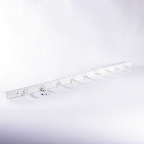  19Th Century French Original Cast Iron Butchers Hooks - Nine Hook Rack