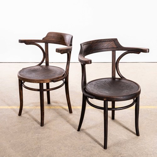  1940’S Bentwood Maxwood Dining Arm Chairs – Pair