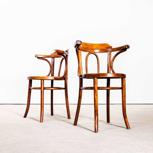  1950’S Eastern European Honey Bentwood Armchairs – Pair