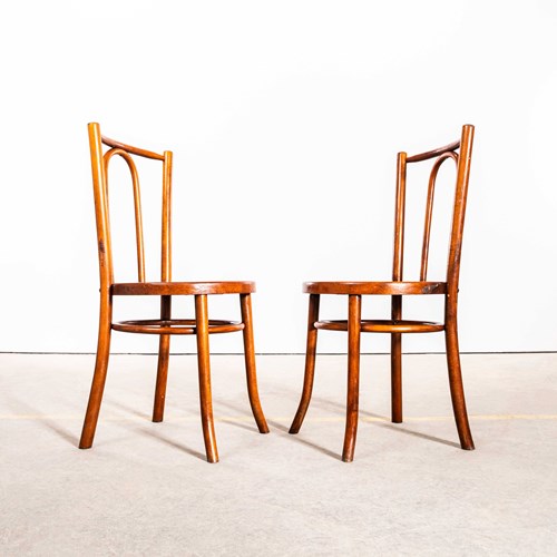  1950’S French Single Hoop Back Dining Chairs – Pair