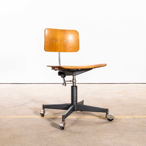 1960'S Czech Workshop Swivel Desk Chair