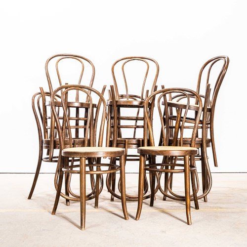 1960'S Cane Seat Classic Hoopback Dining Chairs - Set Of Eleven