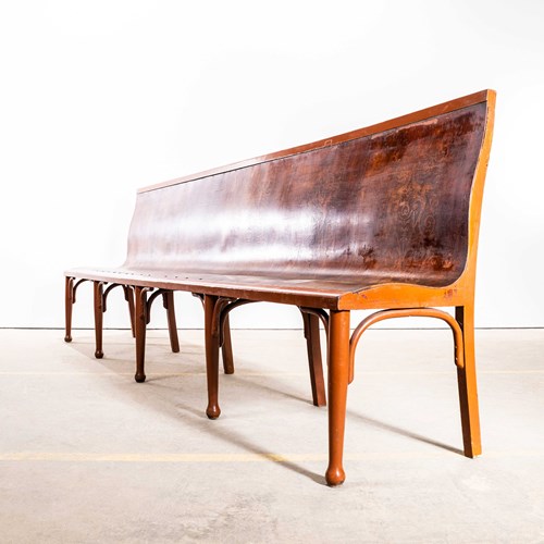 1940’S French Long Stamped Church Bench