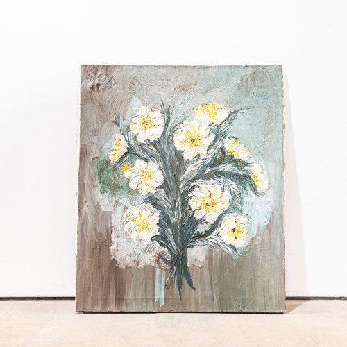 1940'S French Decorative Oil Painting - Flowers