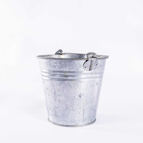  Vintage French Galvanised Feed Bucket